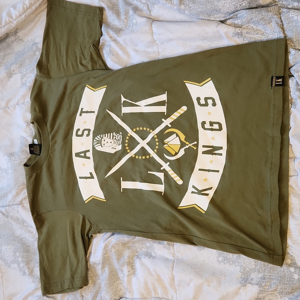 Last Kings Green Big Logo Spellout Crewneck T-Shirt